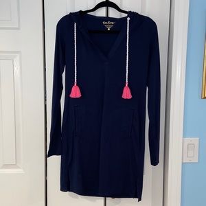 Lilly Pulitzer navy coverup dress